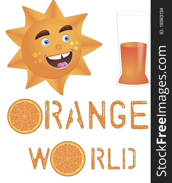 The sun with orange juice, orange world
