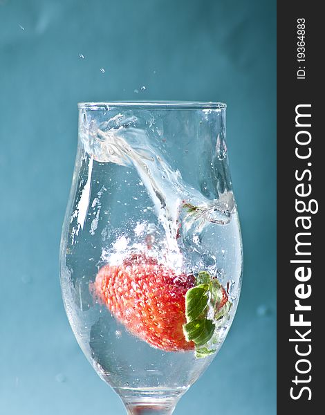 Strawberry in water for fresh