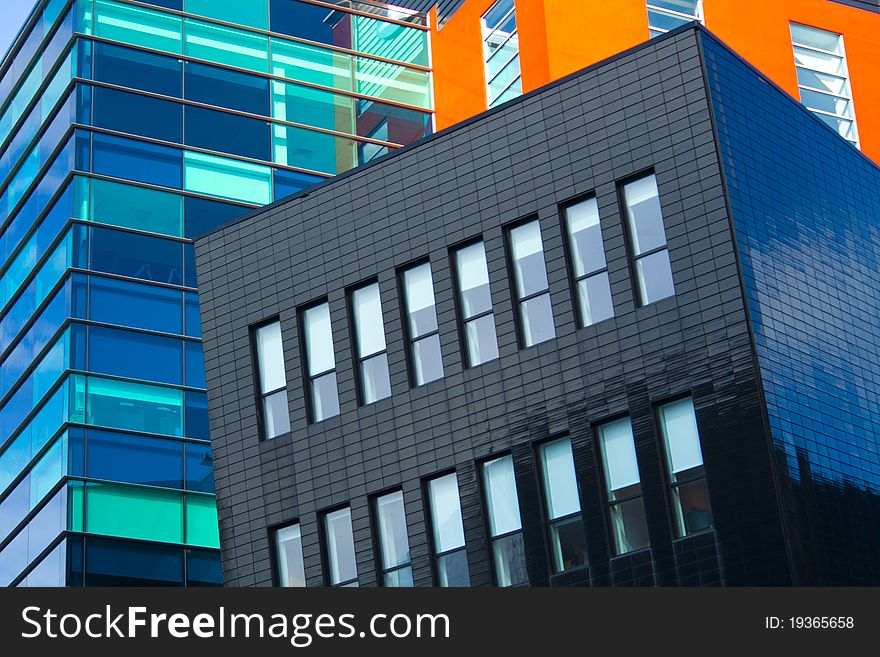 Colorful and arty modern office type  buildings. Colorful and arty modern office type  buildings