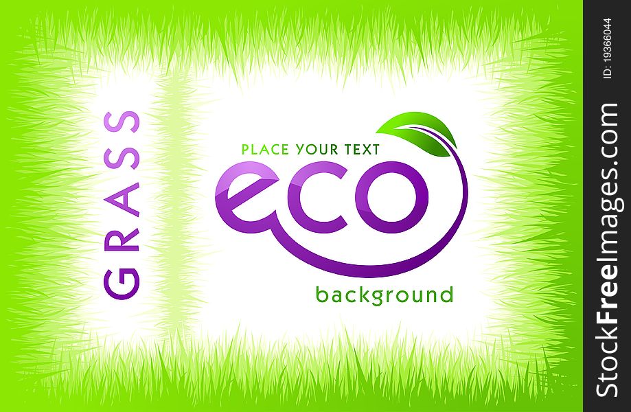 Eco green grass background. Vector illustration