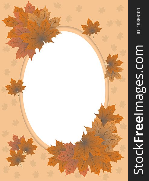 Foto autumn frame of maple leaves vector