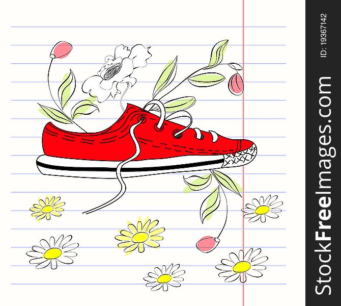 Decorative Illustration Of Shoe