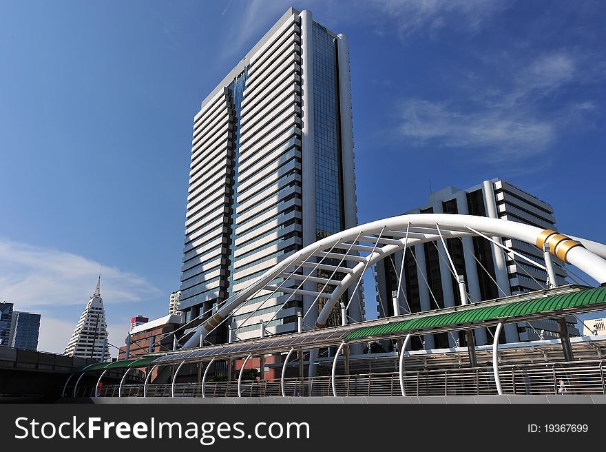 Business area , buildings in the city of bangkok