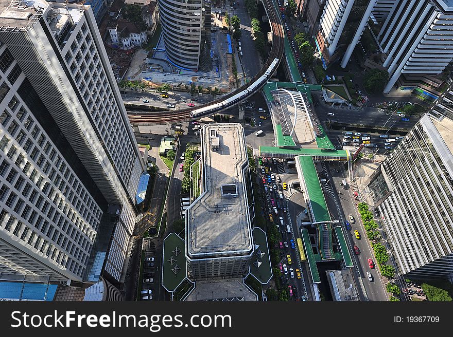 Business area , buildings in the city of bangkok