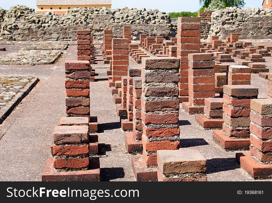 Part of the ruins of Wroxeter Roman Baths near Shrewsbury in Shropshire England. Part of the ruins of Wroxeter Roman Baths near Shrewsbury in Shropshire England.