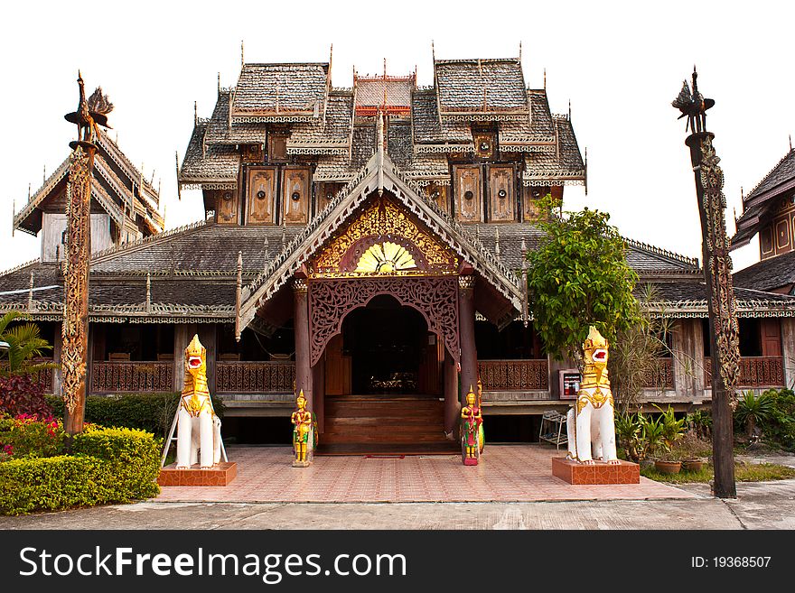 Temples in Thailand Architectural wood carving. Temples in Thailand Architectural wood carving