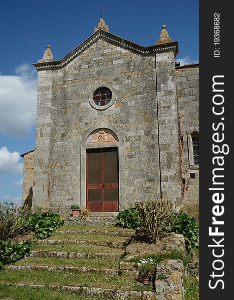 A romanesque country church in Tuscany. A romanesque country church in Tuscany