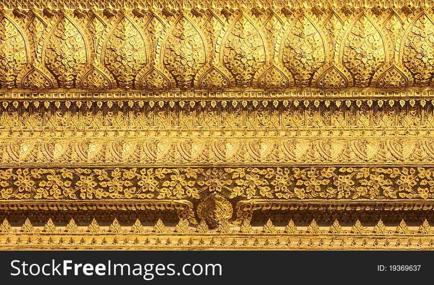 Detail traditional Thai style in Wat Pho,Bangkok, Thailand