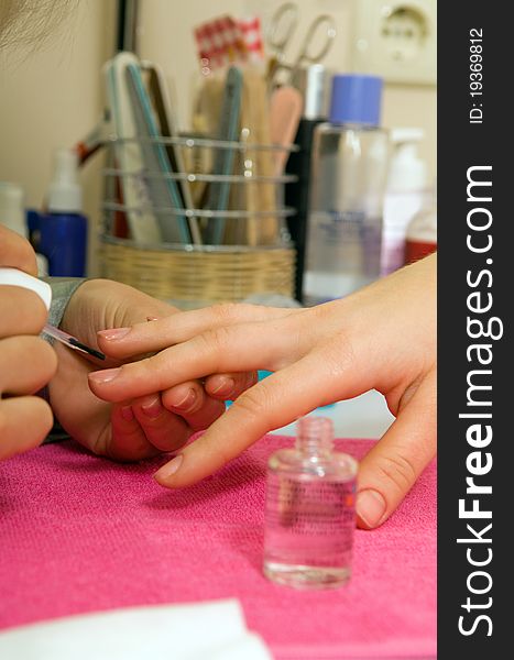 Process of creating a manicure