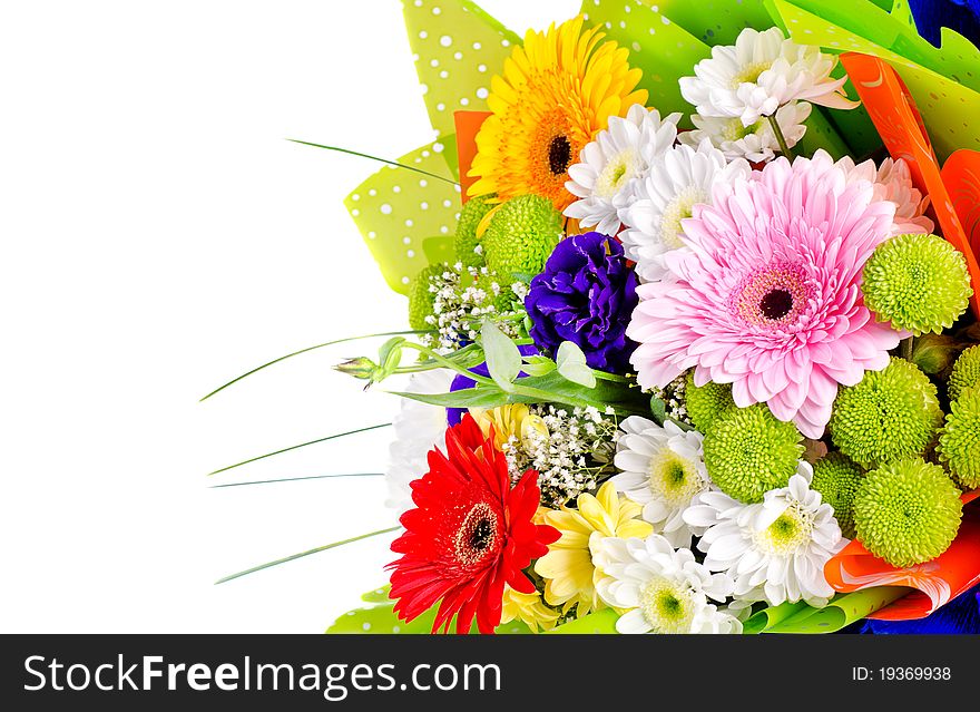 Beautiful bouquet on a white background