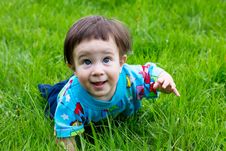Little Boy At The Park Royalty Free Stock Image