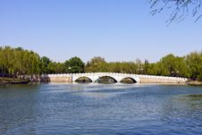 Stone Arch Bridge Of Beijing, China Stock Photography