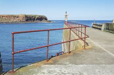 Eyemouth Harbour Pier Entrance Stock Images Eyemouth Harbour Pier Entrance Stock Images