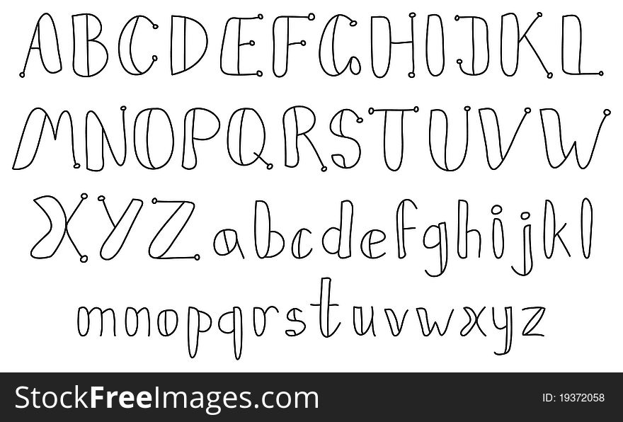 Vintage Sketch Alphabet