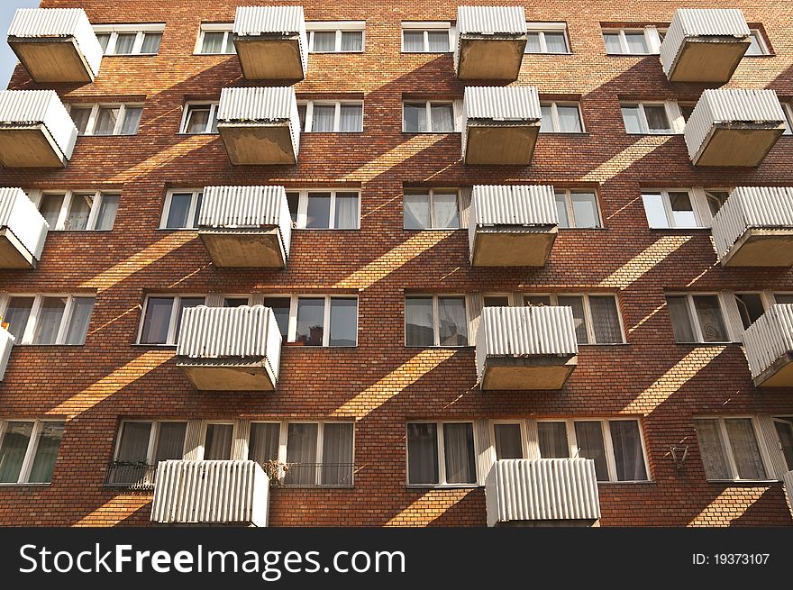 White balconies