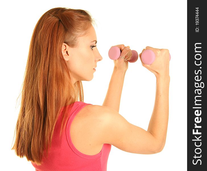 Beautiful young woman working out. Beautiful young woman working out