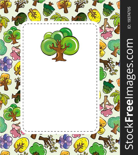 Cartoon Tree Card