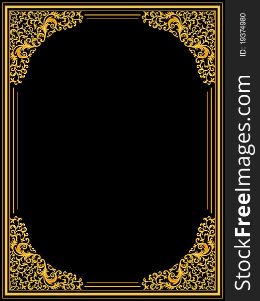 Vintage floral frame. Vector illustration.