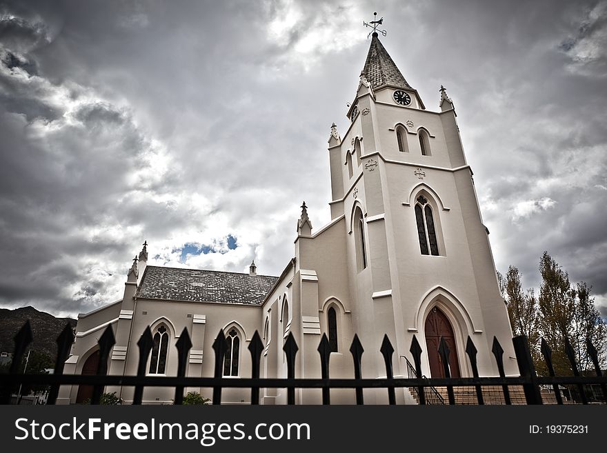 Sinister photo of an imposing church exterior - landscape exterior