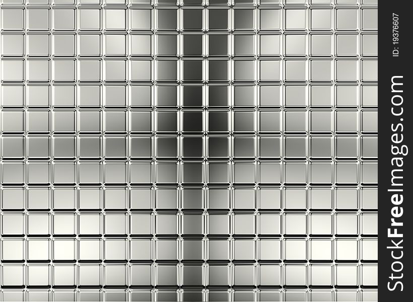 Abstract aluminum square background 3d illustration. Abstract aluminum square background 3d illustration