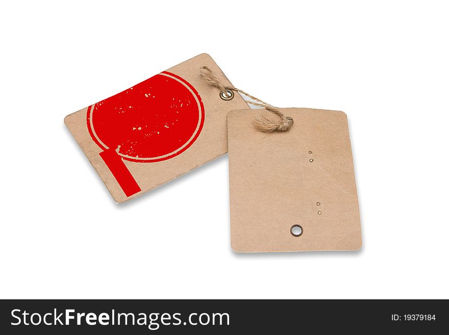 Blank tag for advertisement work