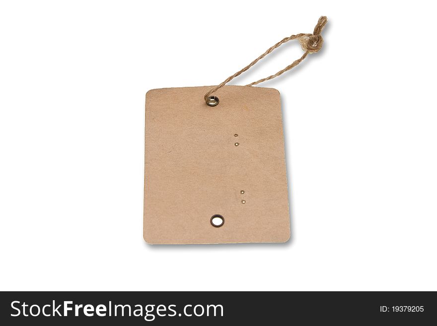 A blank tag use for advertise