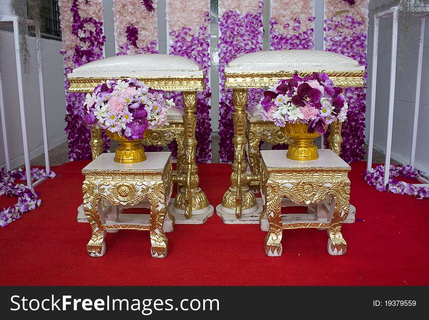 The wedding formality in Thailand. The wedding formality in Thailand