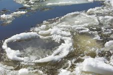 Floating Of Ice In Spring Royalty Free Stock Photo Floating Of Ice In Spring Royalty Free Stock Photo