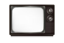 Television Isolate On The White. Stock Photography