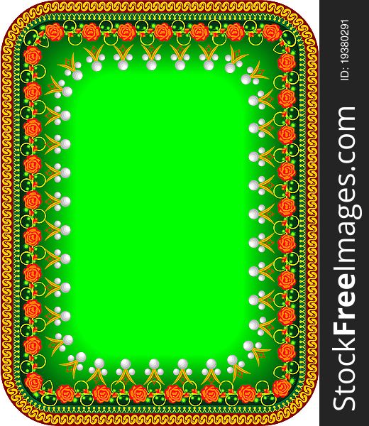 Frame in traditional Russian style in a