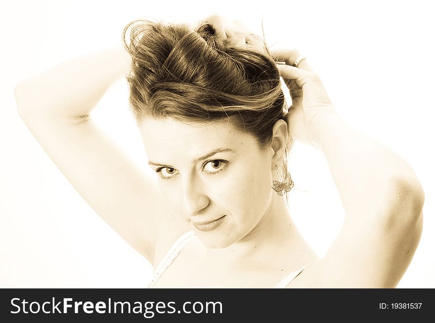 Portrait of an Attractive woman smiling. Portrait of an Attractive woman smiling