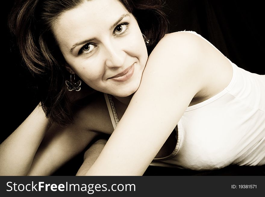 Portrait of an Attractive woman smiling. Portrait of an Attractive woman smiling