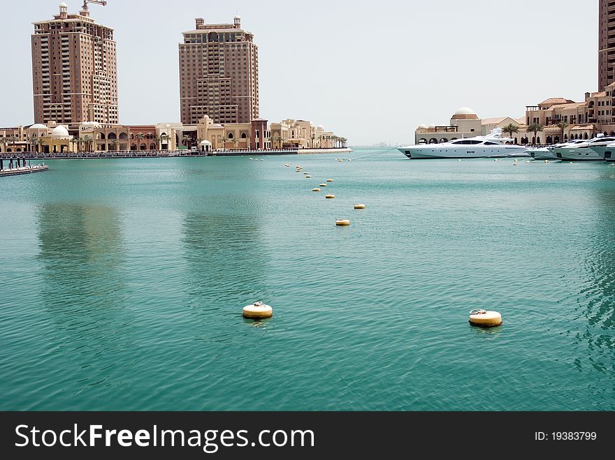 The Pearl accommodation village in Doha. The Pearl accommodation village in Doha