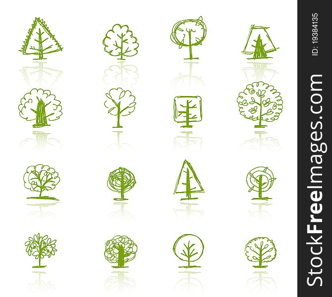 Set Of Sketch Trees For Your Design