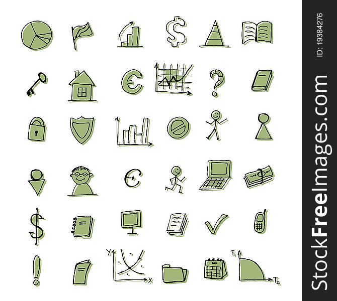 Set of finance icons for your design, vector