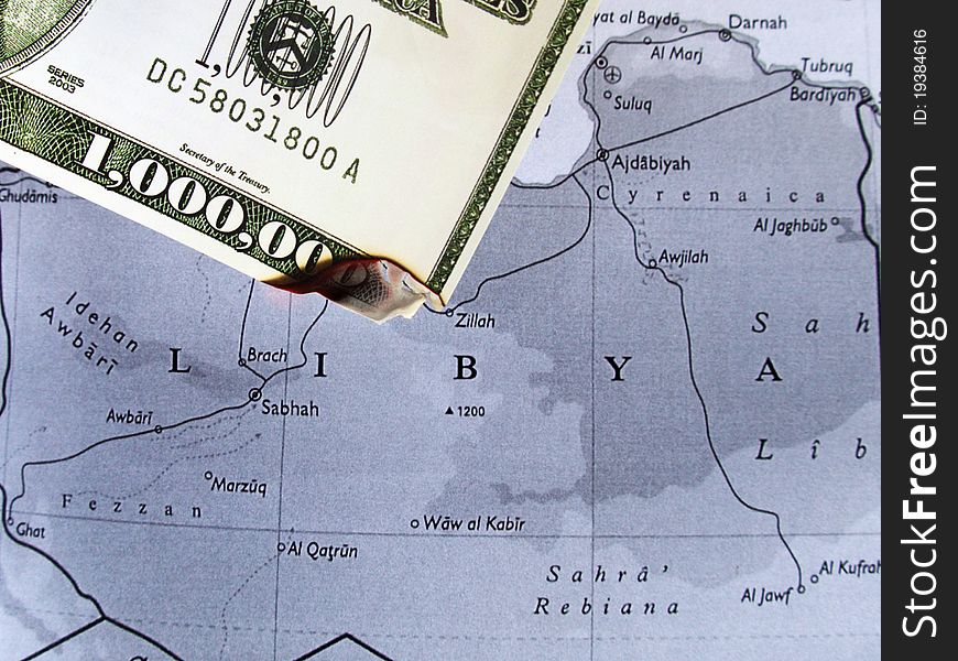 Burning Money In LIBYA