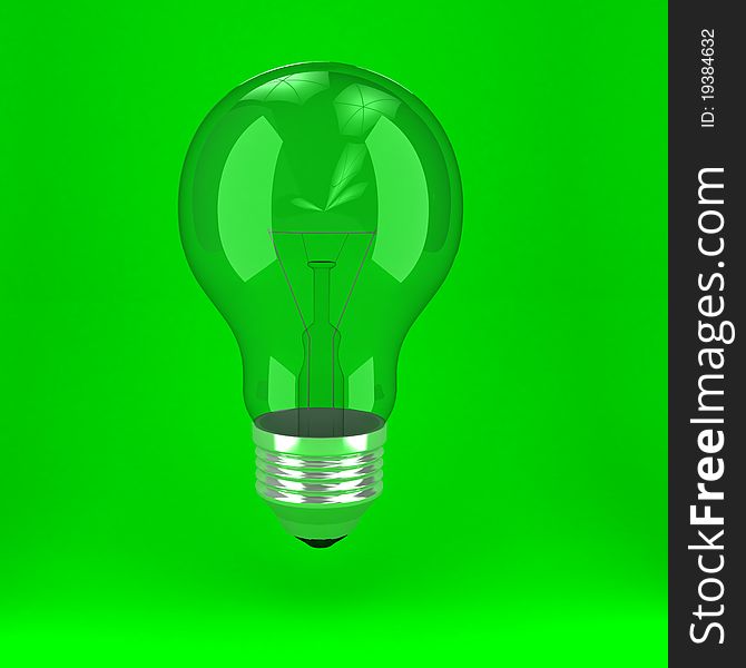 Bulb over background. 3d computer generated image