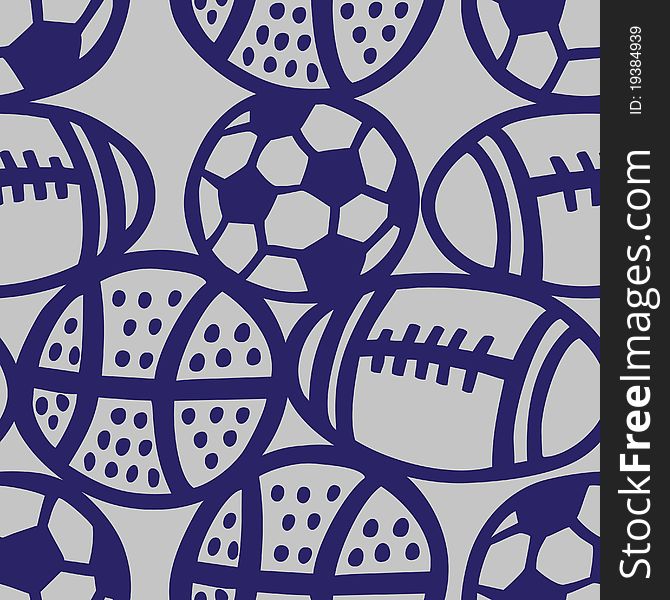 Variouse balls doodle seamless background. Variouse balls doodle seamless background.