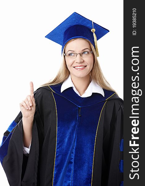 Attractive student on a white background. Attractive student on a white background