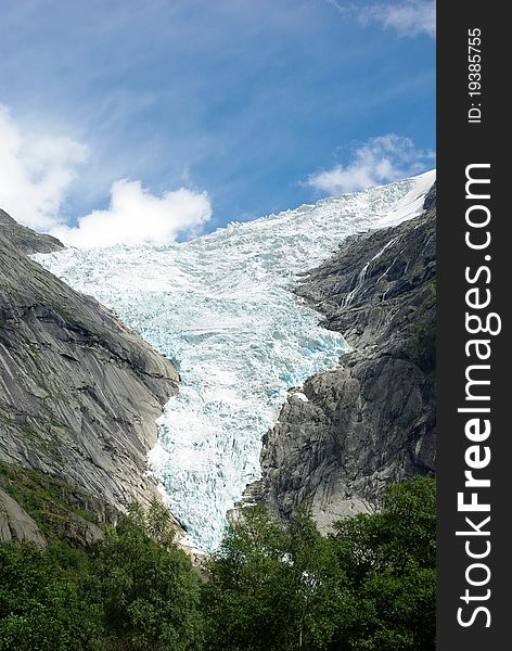 Glacier Briksdale in Norway, Europe