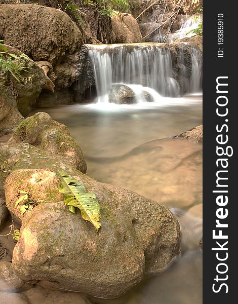 Small waterfall in the forest