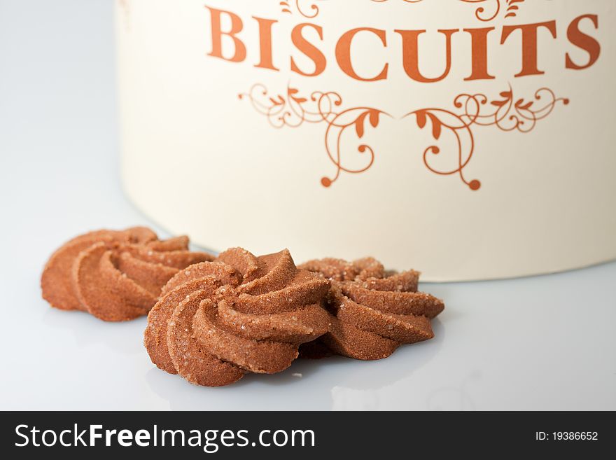 Chocolate biscuits for a tasty breakfast. Chocolate biscuits for a tasty breakfast
