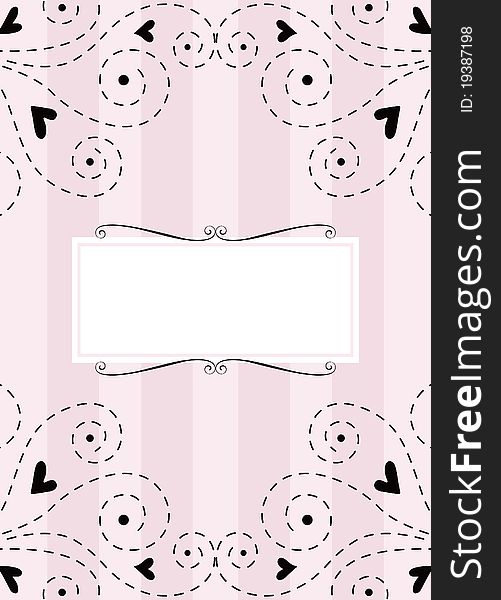 Template frame design for greeting card