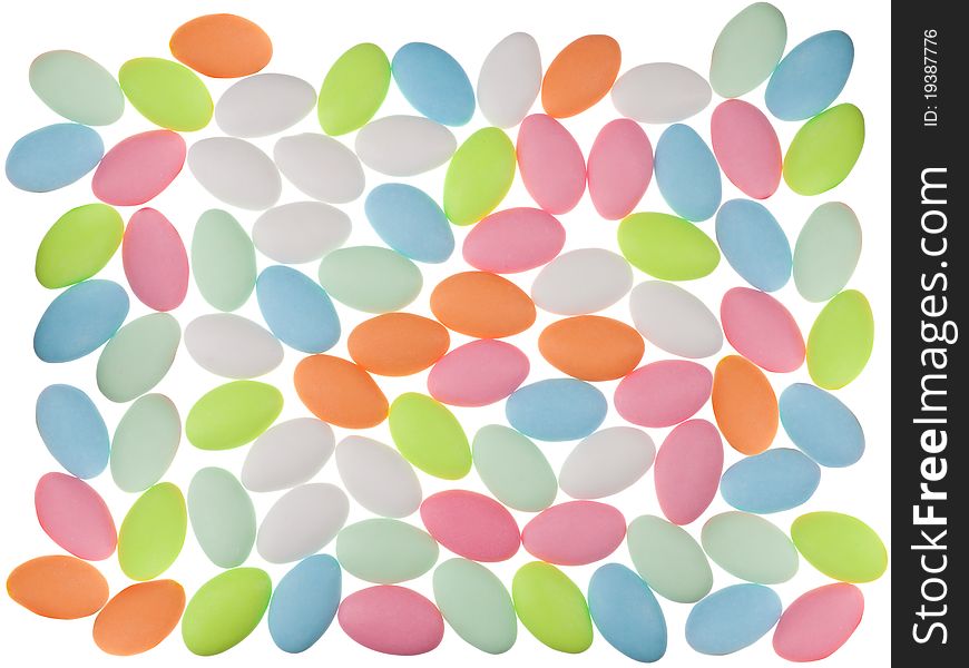 Background with multicolored Easter eggs close-up