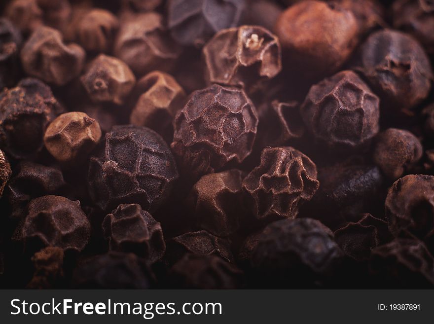 Macro photo of pepper seeds.