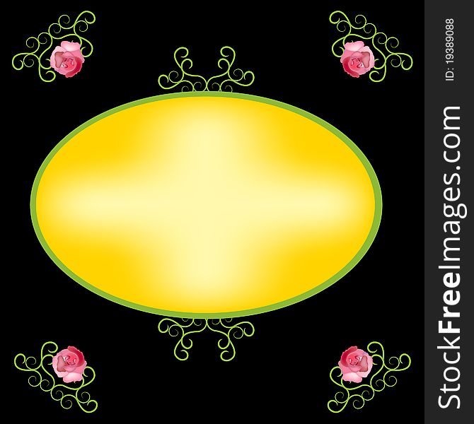 Decorative frame with colour and pattern