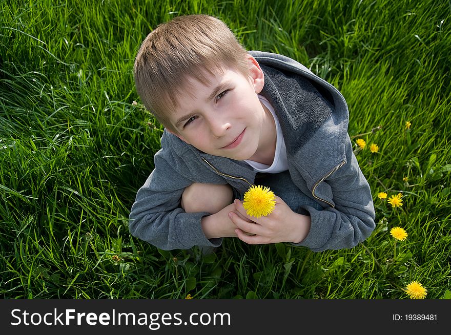 Boy With Dandelion