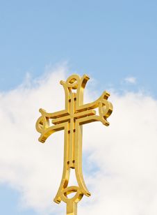 Golden Cross Royalty Free Stock Photo Golden Cross Royalty Free Stock Photo
