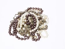 Pearl And Silver Necklaces Stock Photo Pearl And Silver Necklaces Stock Photo