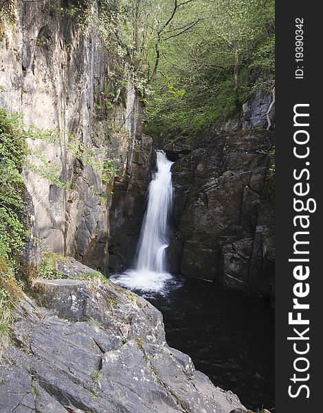 Waterfall in the Yorksire Dales Yorkshire UK